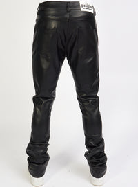 Politics Jeans - Barlow - Black PU Leather - 552 - Politics