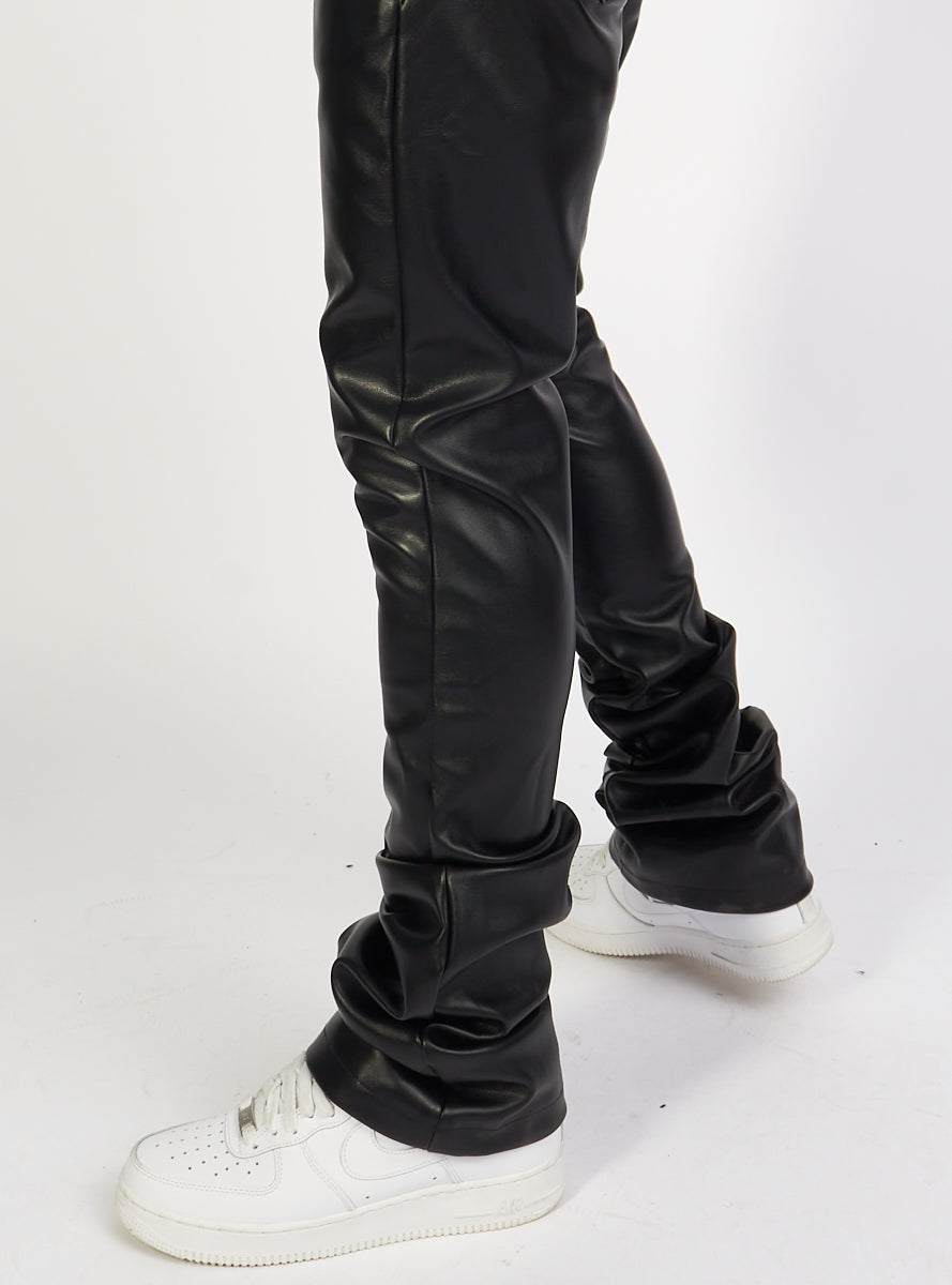 Politics Jeans - Barlow - Black PU Leather - 552 - Politics