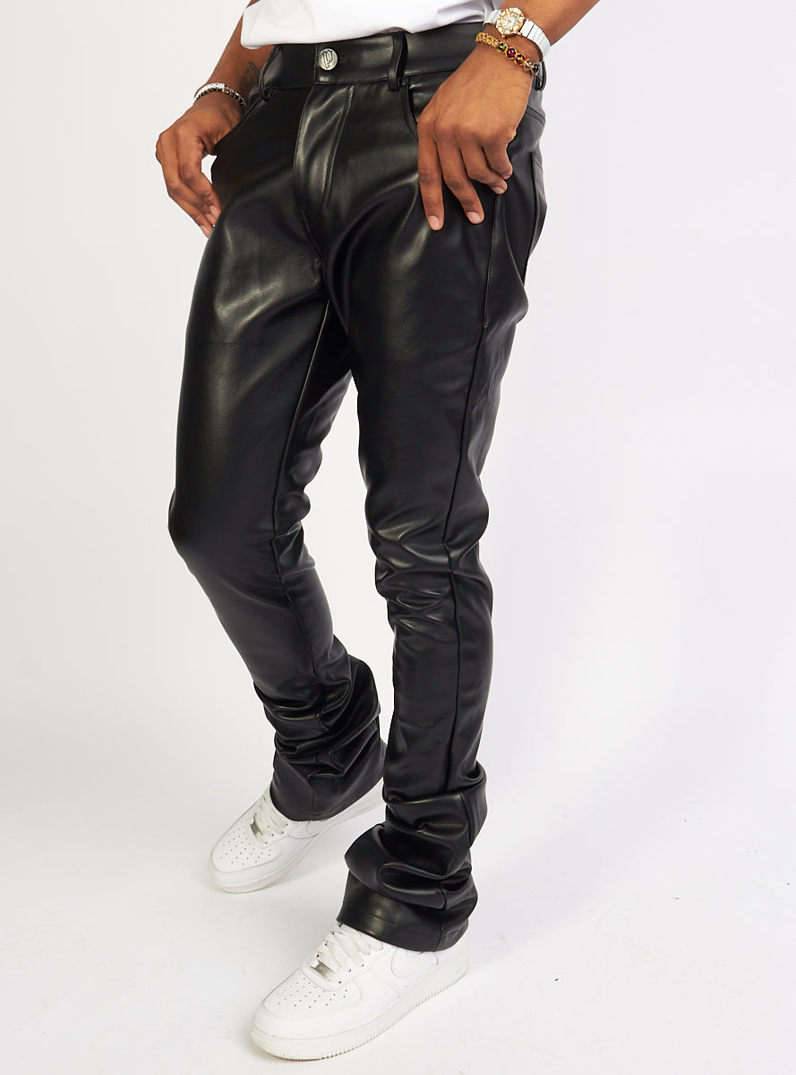 Politics Jeans - Barlow - Black PU Leather - 552 - Politics