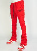 Politics Super Stacked Sweatpants - Red - Foster707