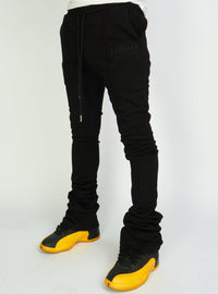 Politics Sweatpants - Super Stacked Sweatpants - Black  - Foster708