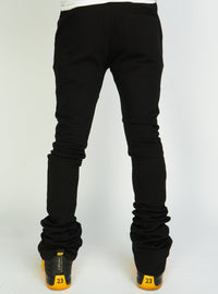 Politics Sweatpants - Super Stacked Sweatpants - Black  - Foster708