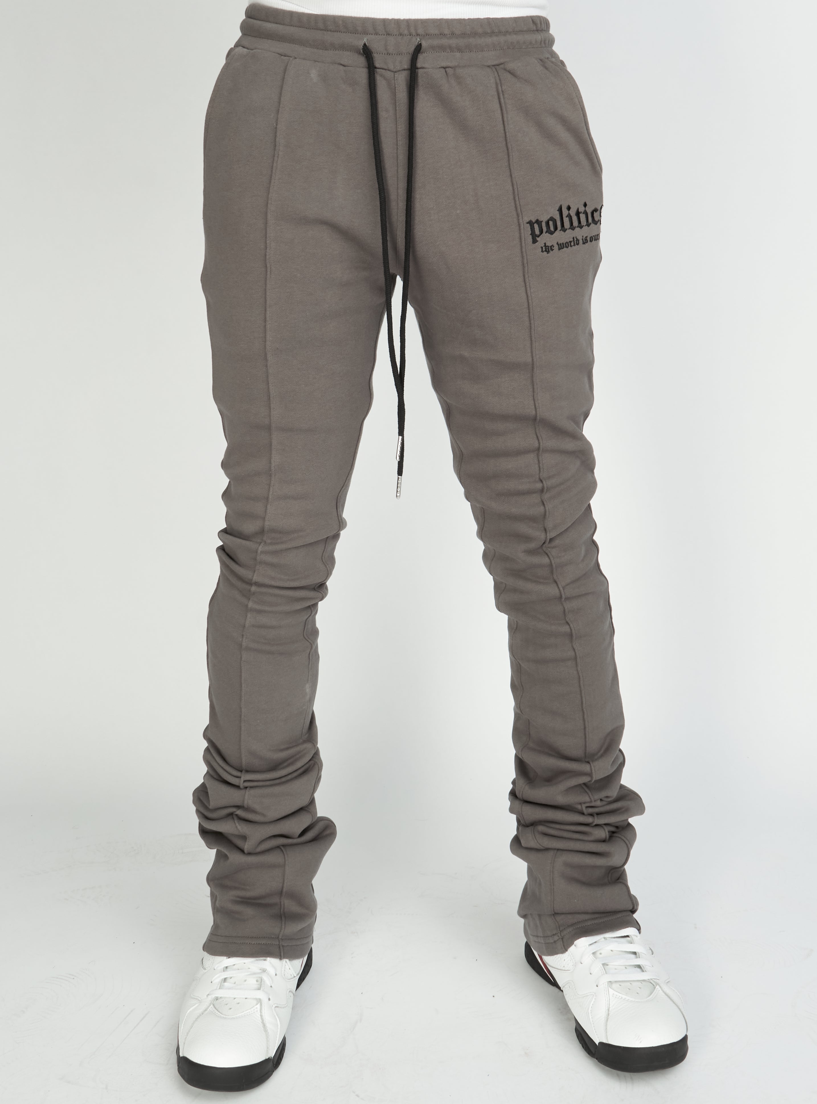 Politics Sweatpants - Super Stacked Sweatpants - Sport Grey  - Foster711