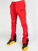 Politics Sweatpants - Super Stacked Sweatpants - Red And Black - Foster702