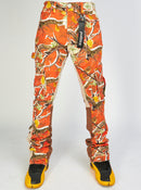 Politics Jeans - Mott - Orange Camo - Cargo Stacked Denim - 519