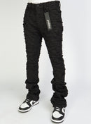 Politics Jeans - Lucas - Black - Shredded Stacked Flare  - 503