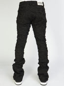 Politics Jeans - Lucas - Black - Shredded Stacked Flare  - 503