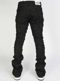 Politics Jeans - Lucas - Black - Shredded Stacked Flare  - 503