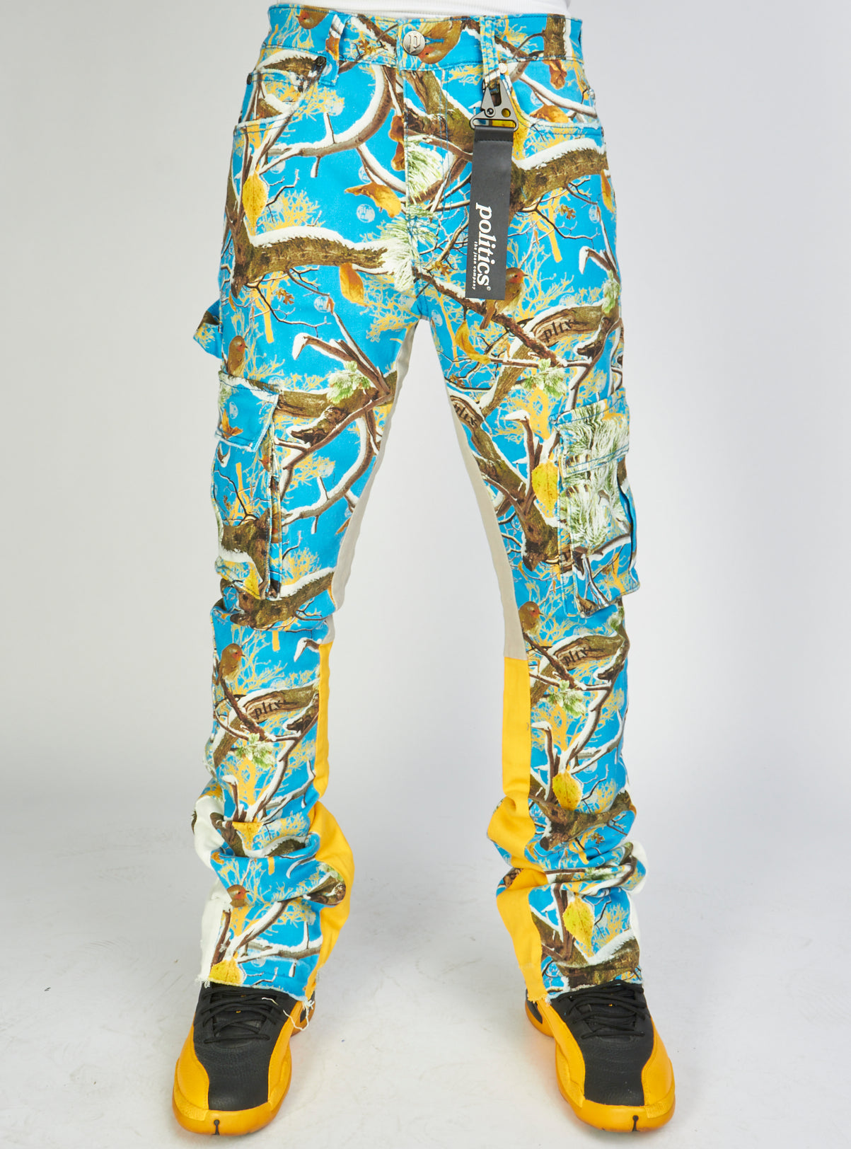 Politics Jeans - Mott - Blue Camo - Cargo Stacked Denim  - 518