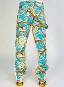 Politics Jeans - Mott - Blue Camo - Cargo Stacked Denim  - 518