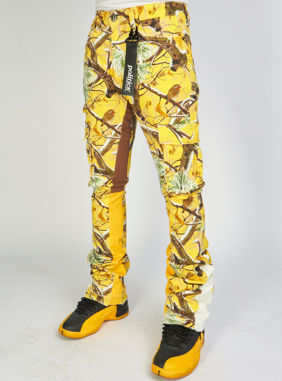 Yellow hot sale camo jeans