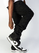Politics Jeans - Lucas - Black - Shredded Stacked Flare  - 503