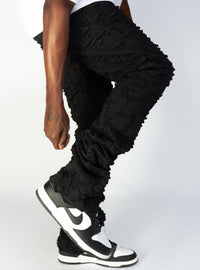 Politics Jeans - Lucas - Black - Shredded Stacked Flare  - 503