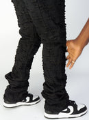 Politics Jeans - Lucas - Black - Shredded Stacked Flare  - 503