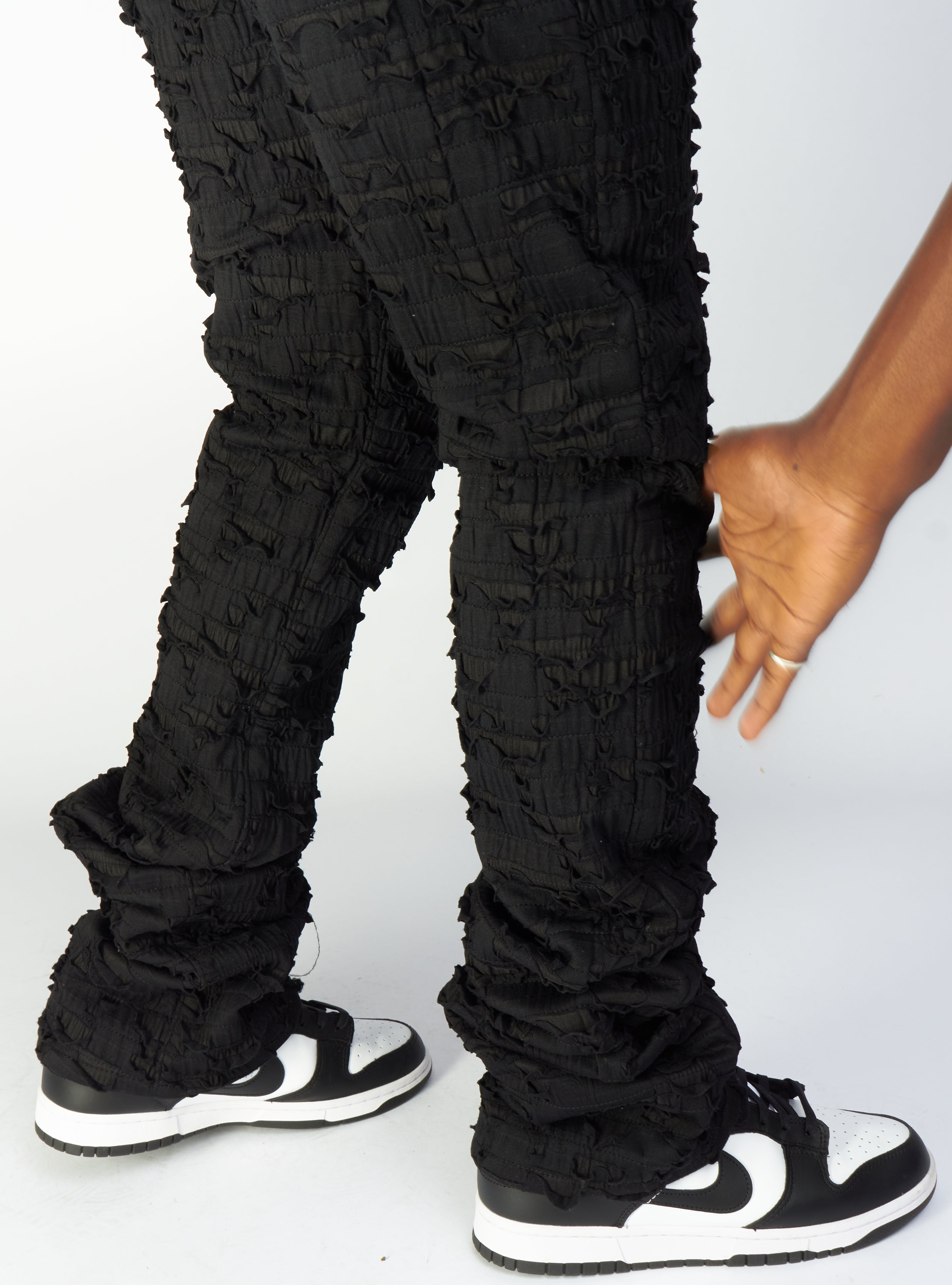 Politics Jeans - Lucas - Black - Shredded Stacked Flare  - 503