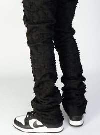 Politics Jeans - Lucas - Black - Shredded Stacked Flare  - 503