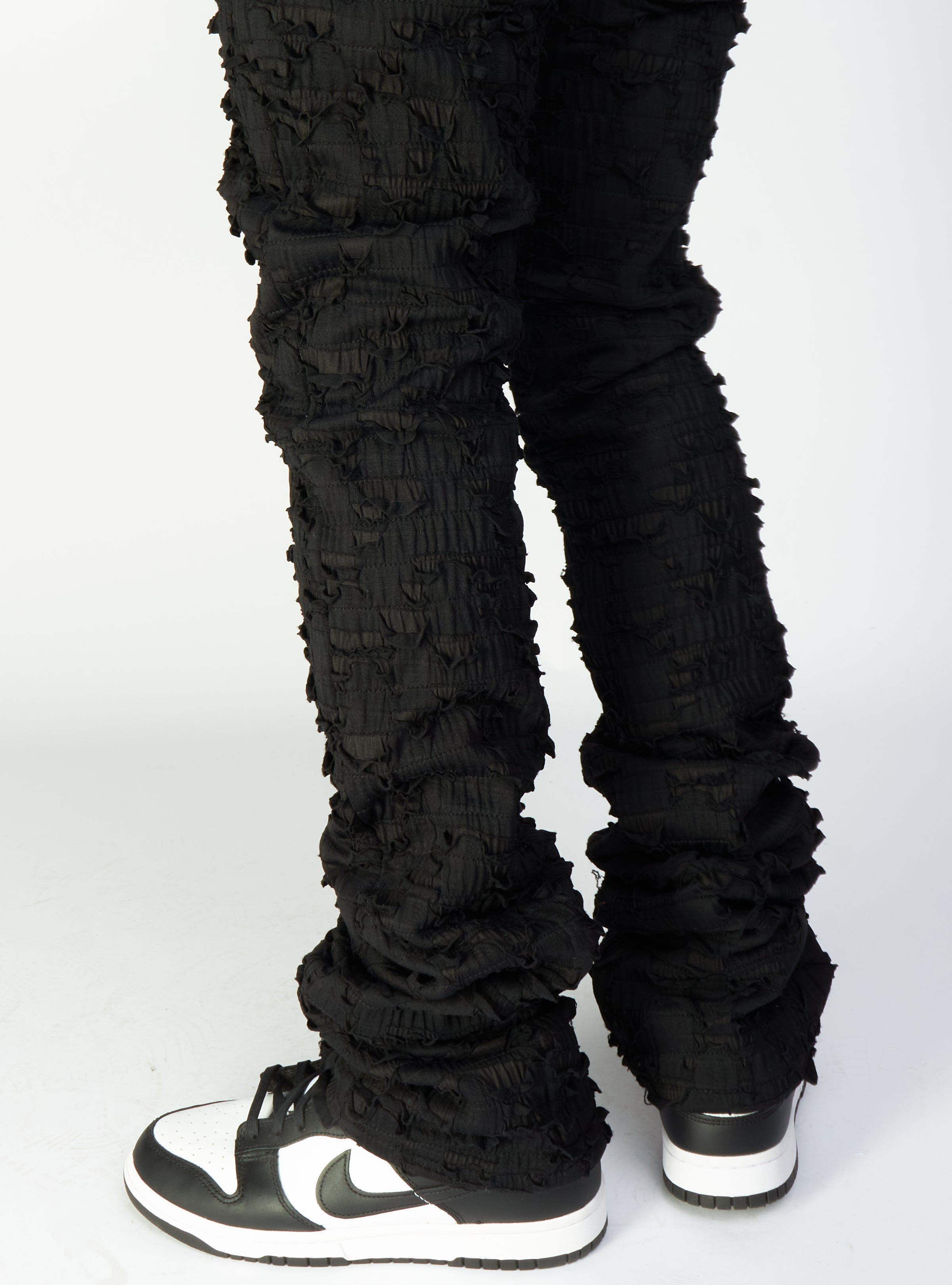 Politics Jeans - Lucas - Black - Shredded Stacked Flare  - 503