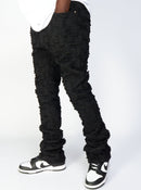 Politics Jeans - Lucas - Black - Shredded Stacked Flare  - 503