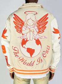 Politics Varsity Jacket - Angel - Cream - 427