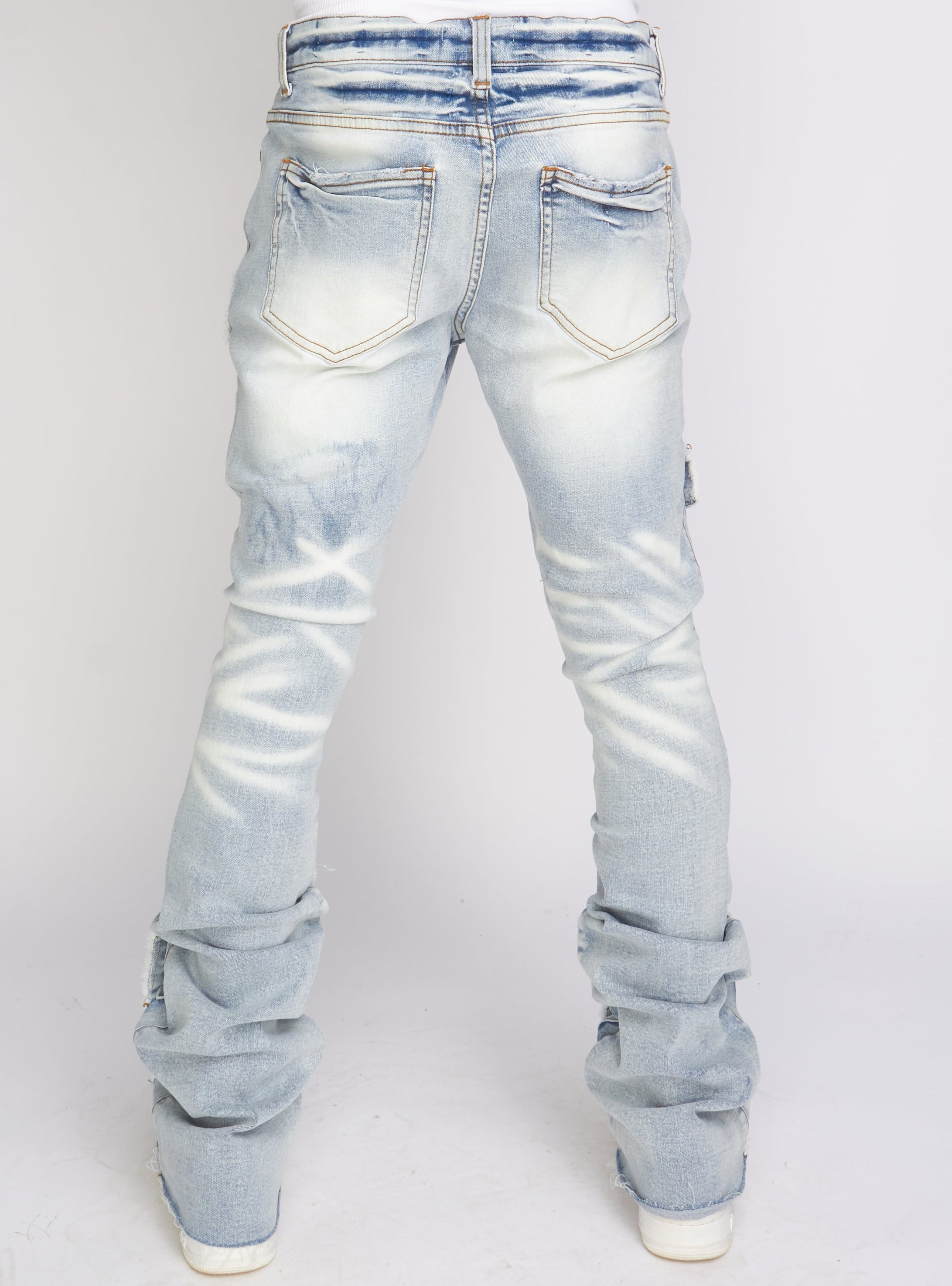 Politics Jeans - Super Stacked Cargo - Light Blue  - Marcel502