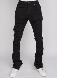 Politics Jeans - Super Stacked Cargo - Jet Black - Marcel504