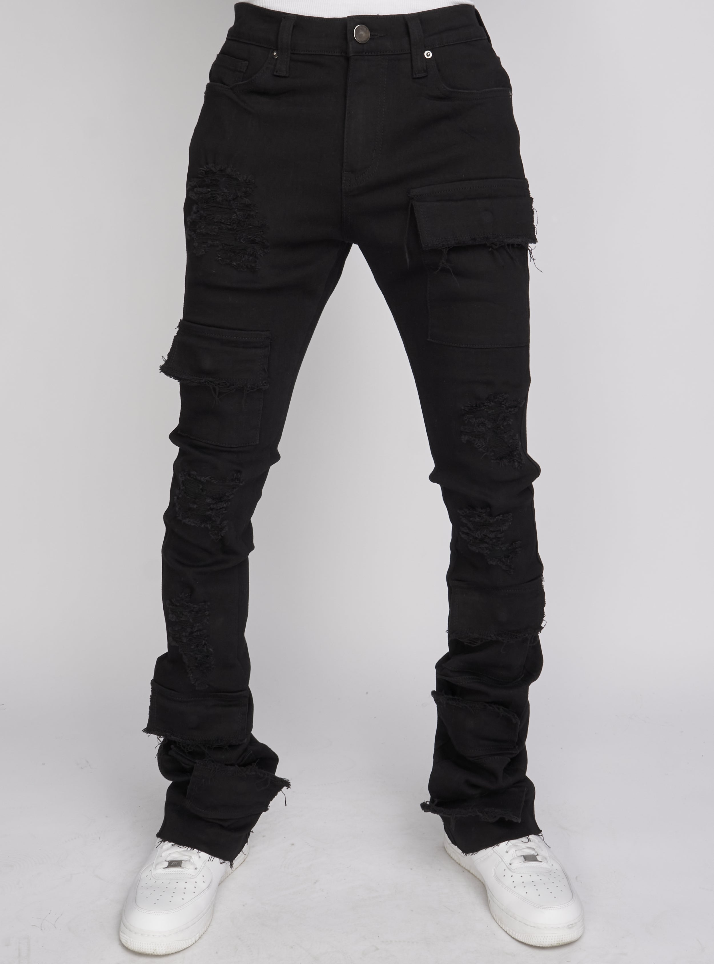 Politics Jeans - Super Stacked Cargo - Jet Black - Marcel504