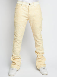 Politics Jeans - Baldwin - Cream - Stacked Applique Denim  - 503