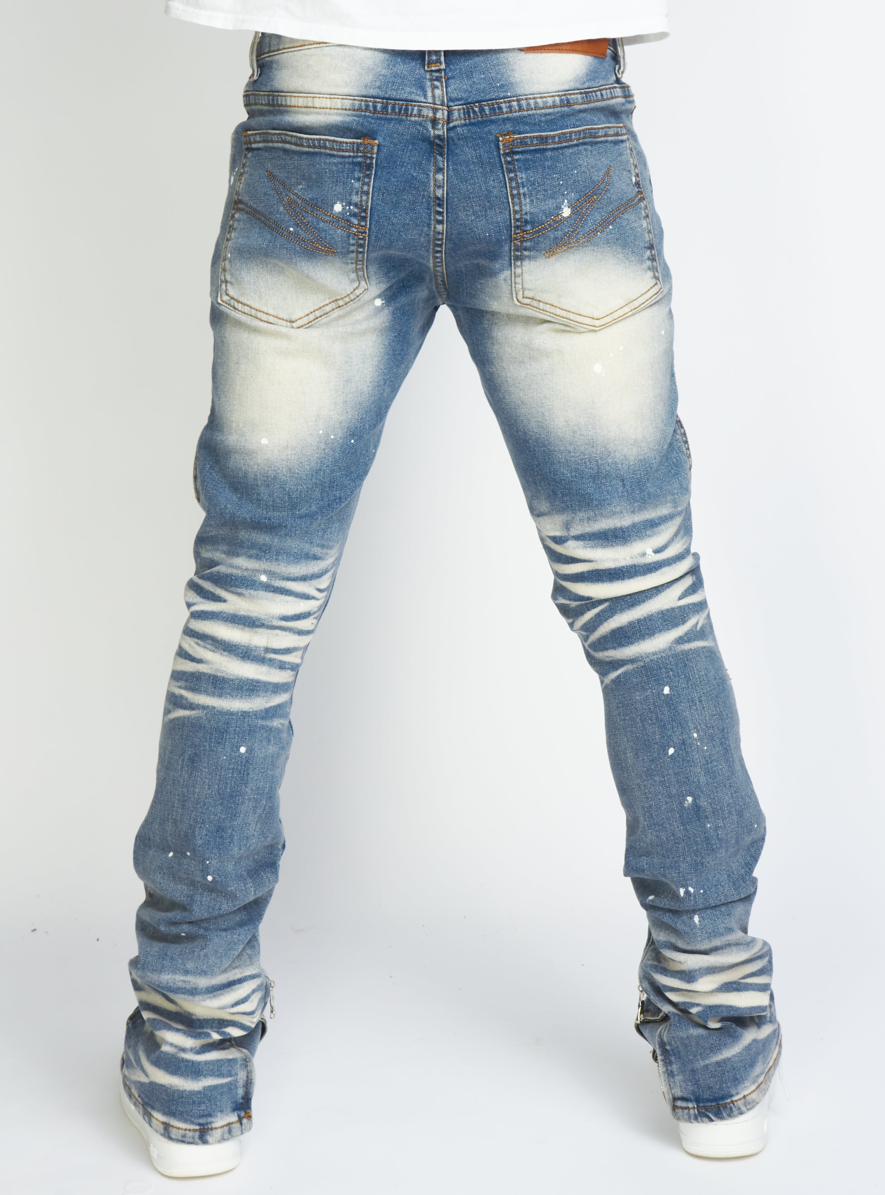 Politics Jeans - Flare Skinny Stacked  - Ramsey - Blue Wash - 518