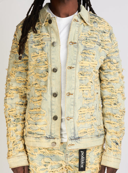 Politics Denim Jacket - Mark - Light Vintage - 551