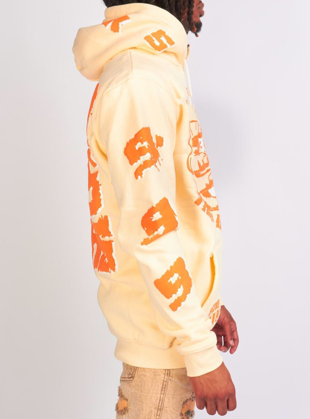 Politics Hoodie - Robertson - Cream And Orange - 303 - Politics