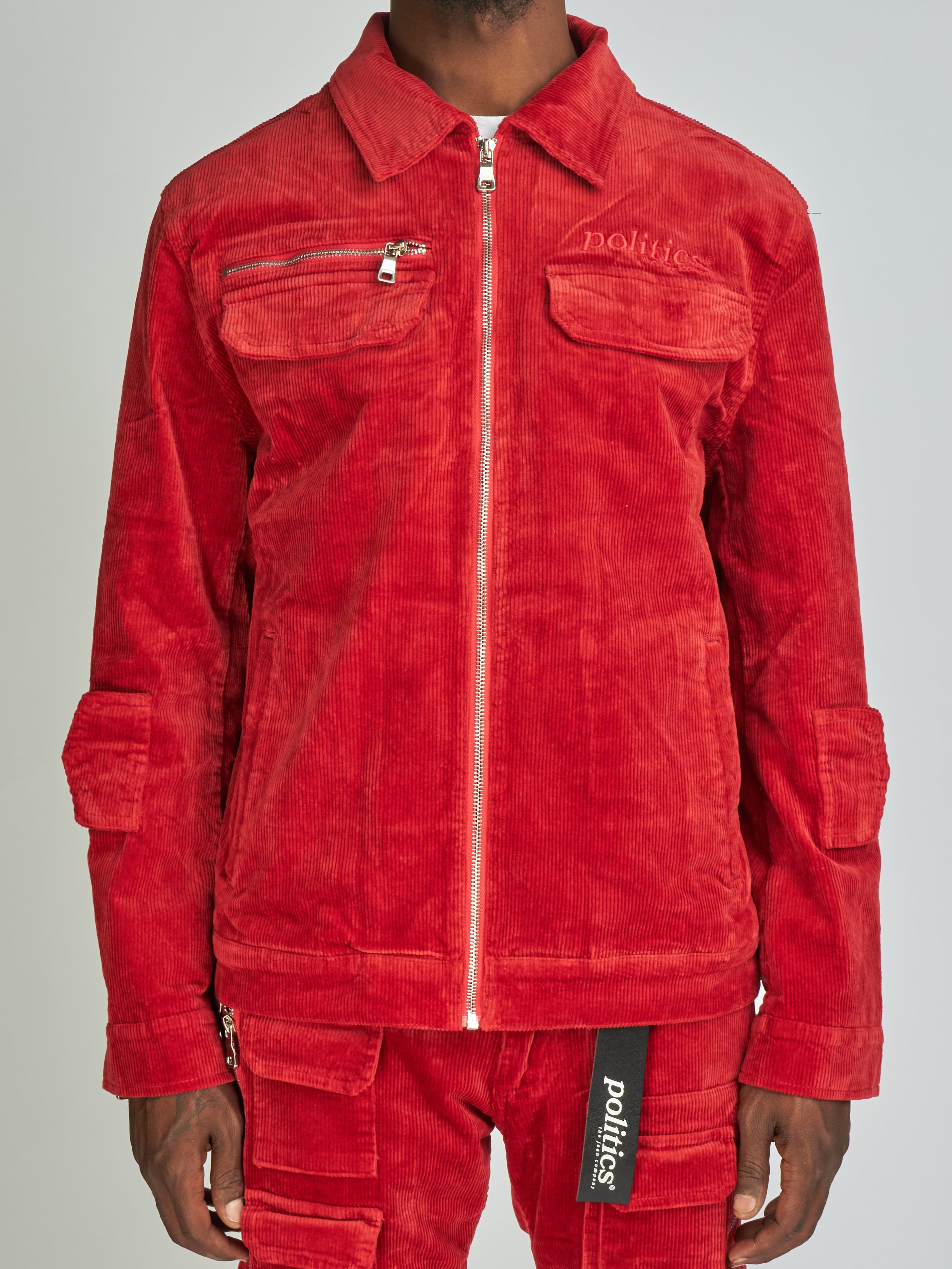 Politics Jacket - Murphy Corduroy - Red - 534