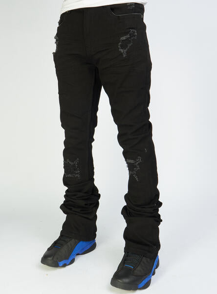 Politics Jeans - Super Stacked Skinny Flare 38" Inseam - Scott - Jett Black - 504