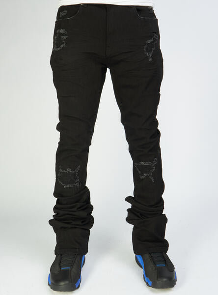Politics Jeans - Super Stacked Skinny Flare 38" Inseam - Scott - Jett Black - 504