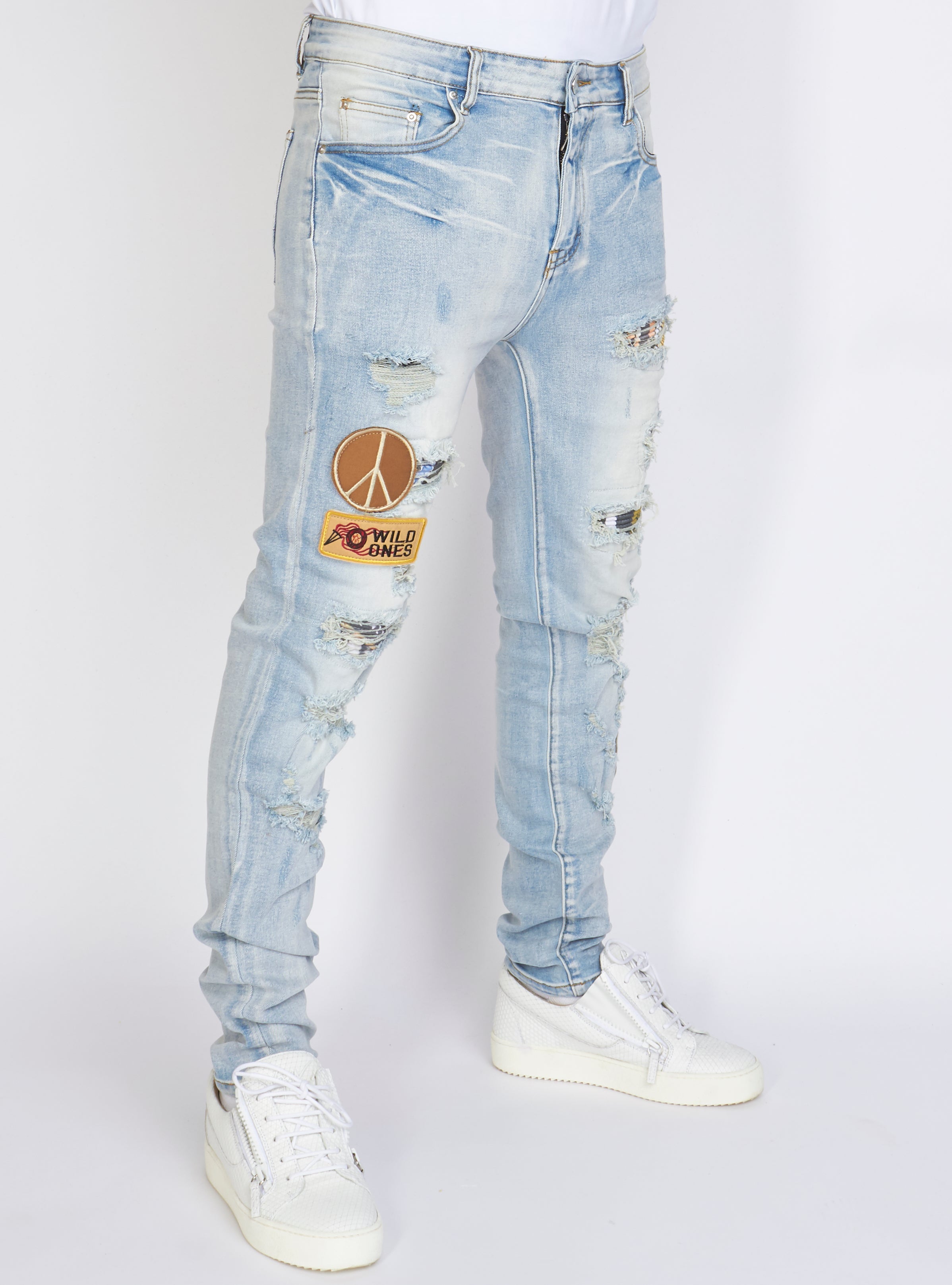 Politics Jeans - Biker Peace - Light Blue - PLTKS0521678