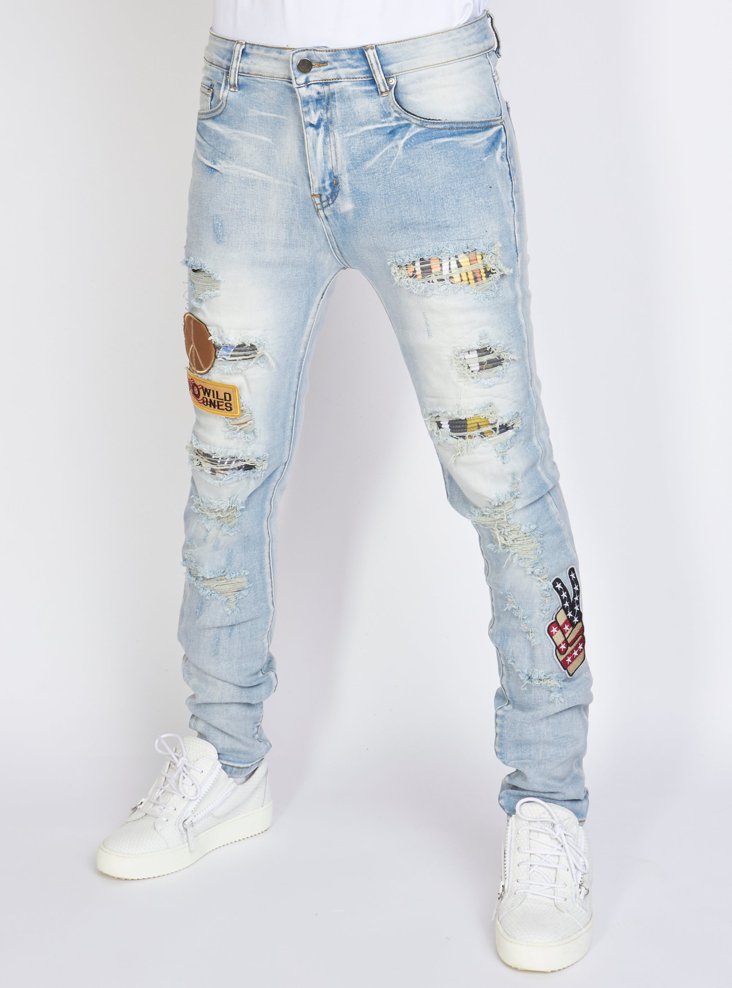 Politics Jeans - Biker Peace - Light Blue - PLTKS0521678 - Politics