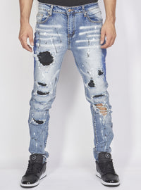 Politics Jeans - Distressed with Paint - Medium Wash - PLTKS0521563 - Politics