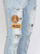 Politics Jeans - Biker Peace - Light Blue - PLTKS0521678 - Politics