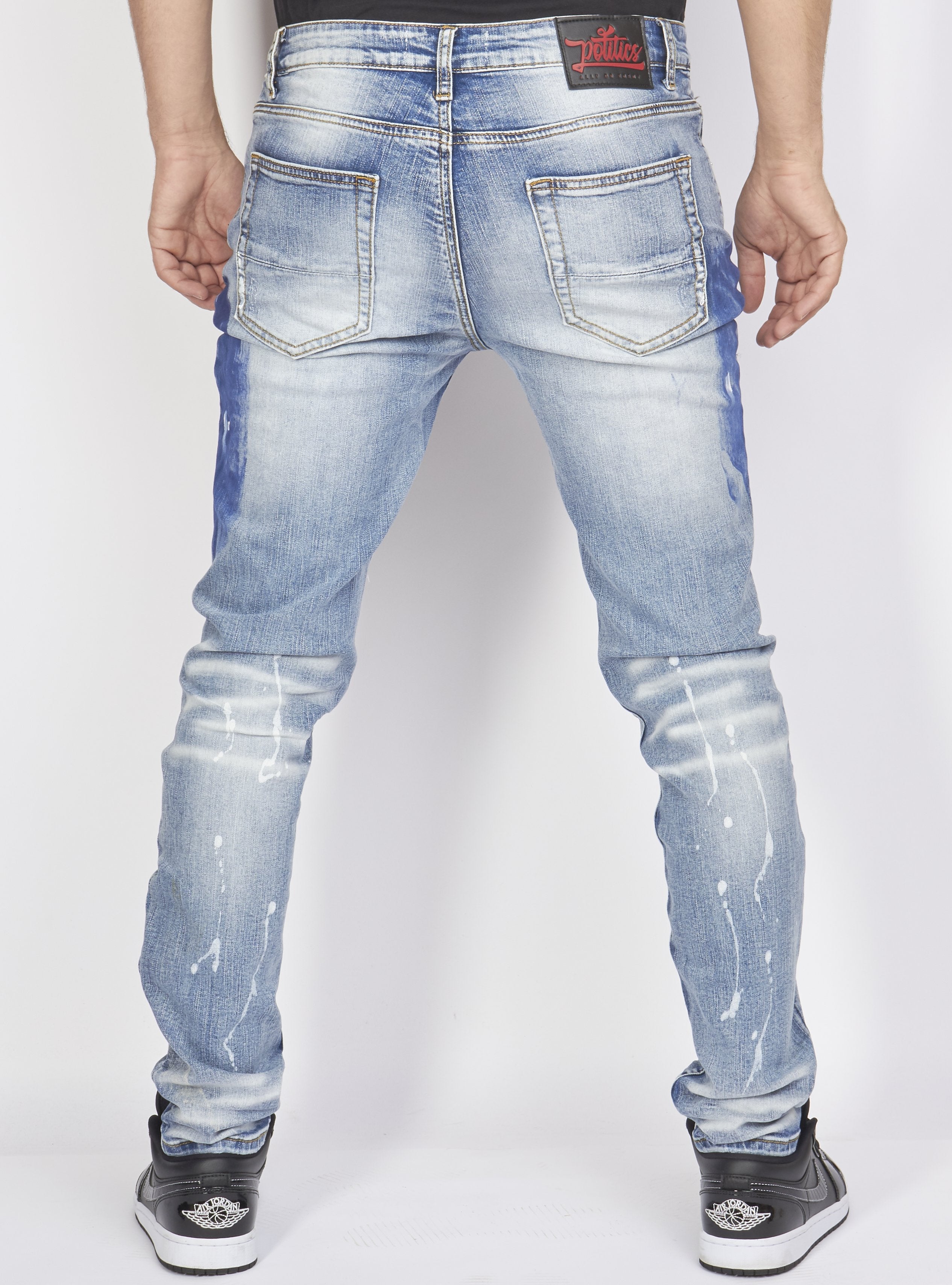Politics Jeans - Distressed with Paint - Medium Wash - PLTKS0521563 - Politics